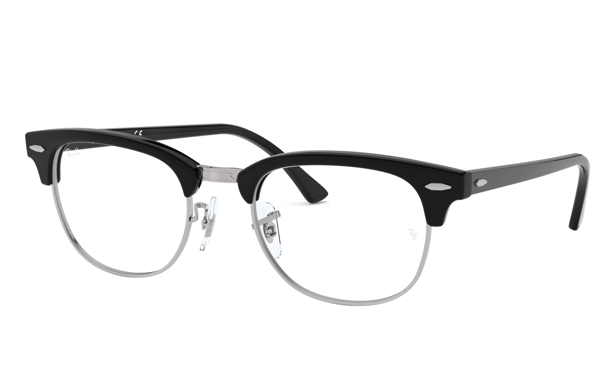 Ray-Ban Unisex Rx5154 Black On Silver Size: Standard