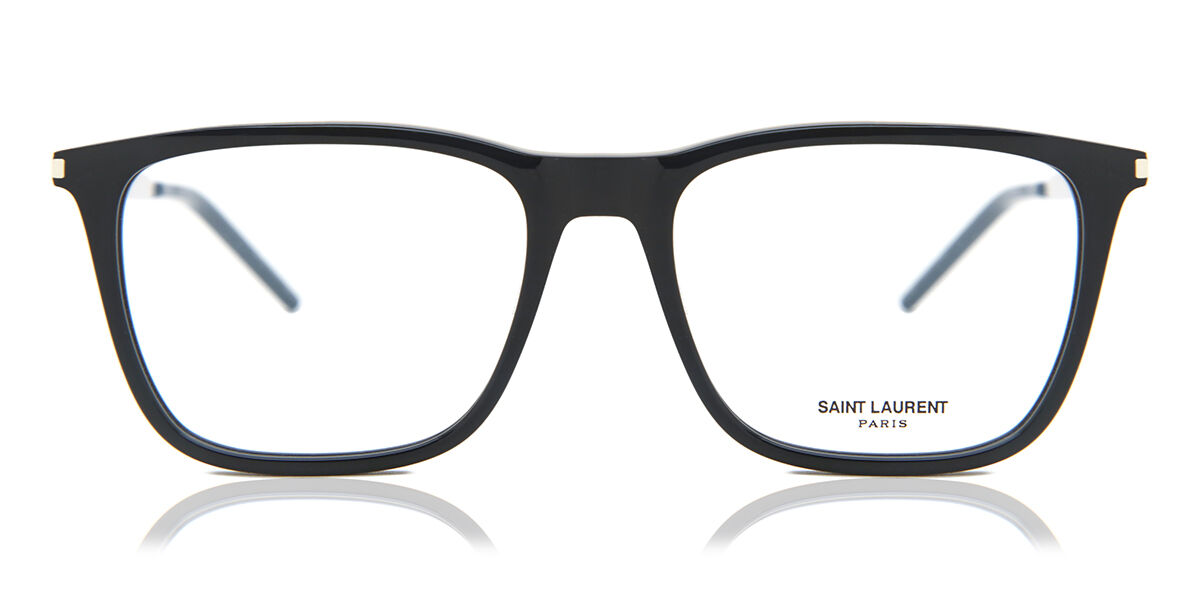 Saint Laurent SL 345 001 Men's Glasses Black Size 55 - Free Lenses - HSA/FSA Insurance - Blue Light Block Available