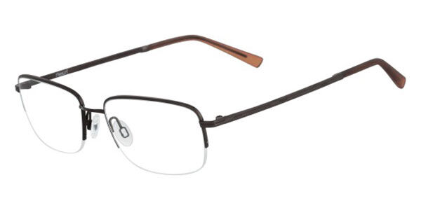 Flexon Melville 600 210 Men's Glasses Brown Size 53 - Free Lenses - HSA/FSA Insurance - Blue Light Block Available
