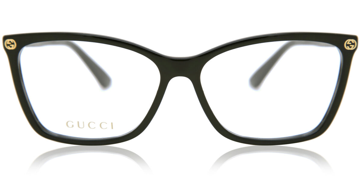 Gucci GG0025O 001 Women’s Glasses Black Size 56 - Free Lenses - HSA/FSA Insurance - Blue Light Block Available