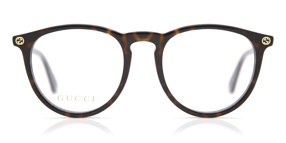 Gucci GG0027O 002 Women’s Glasses Tortoiseshell Size 50 - Free Lenses - HSA/FSA Insurance - Blue Light Block Available