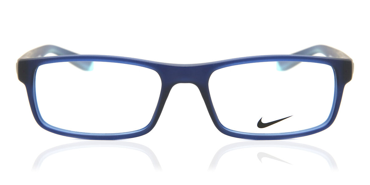 Nike 7090 411 Men's Glasses Blue Size 53 - Free Lenses - HSA/FSA Insurance - Blue Light Block Available