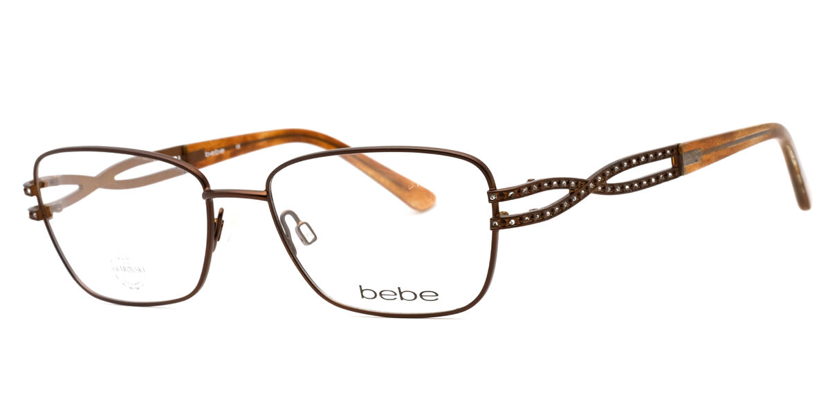 Bebe BB5173 200 Men's Glasses Brown Size 55 - Free Lenses - HSA/FSA Insurance - Blue Light Block Available