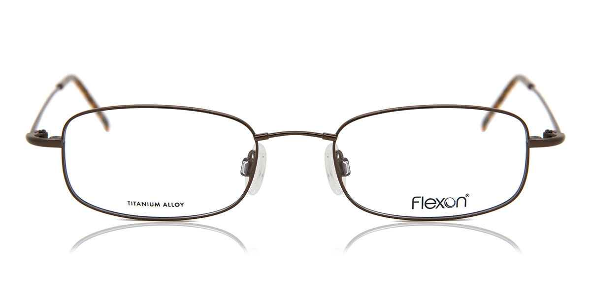 Flexon FL 603 218 Men's Glasses Brown Size 49 - Free Lenses - HSA/FSA Insurance - Blue Light Block Available