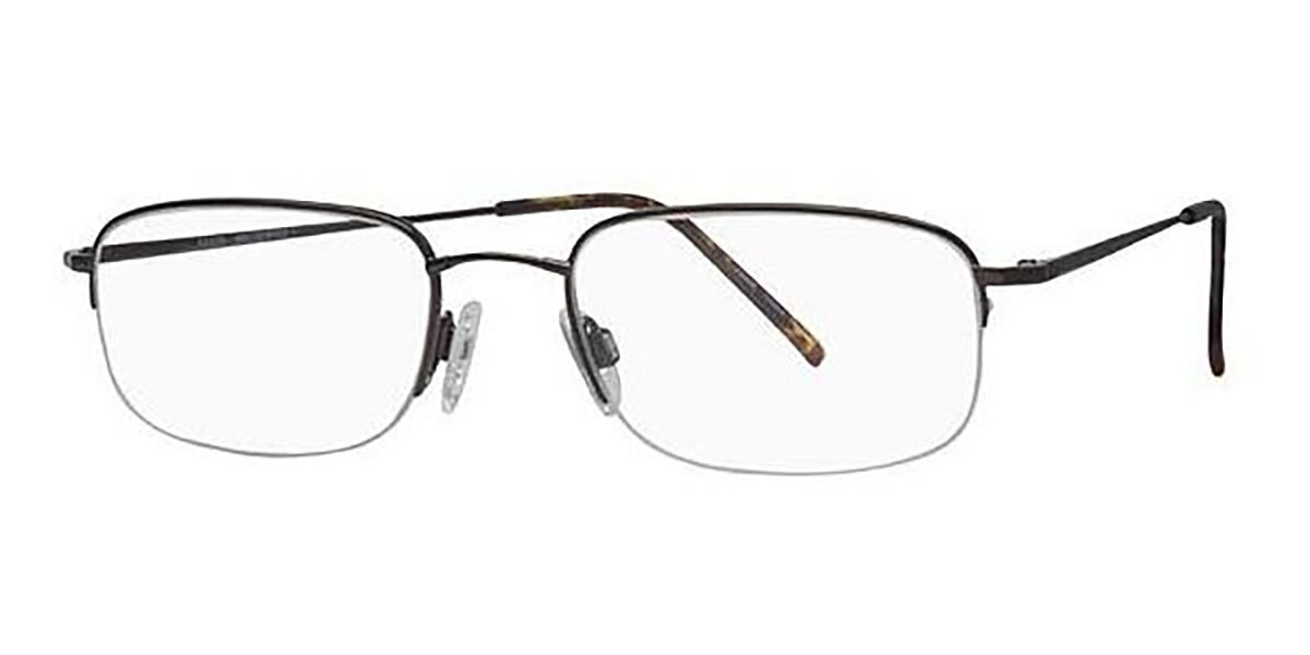 Flexon FL 606 218 Men's Glasses Brown Size 52 - Free Lenses - HSA/FSA Insurance - Blue Light Block Available