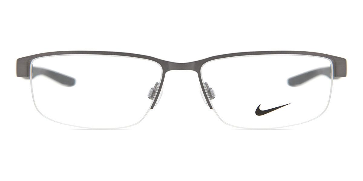 Nike 8138 071 Men's Glasses Grey Size 56 - Free Lenses - HSA/FSA Insurance - Blue Light Block Available