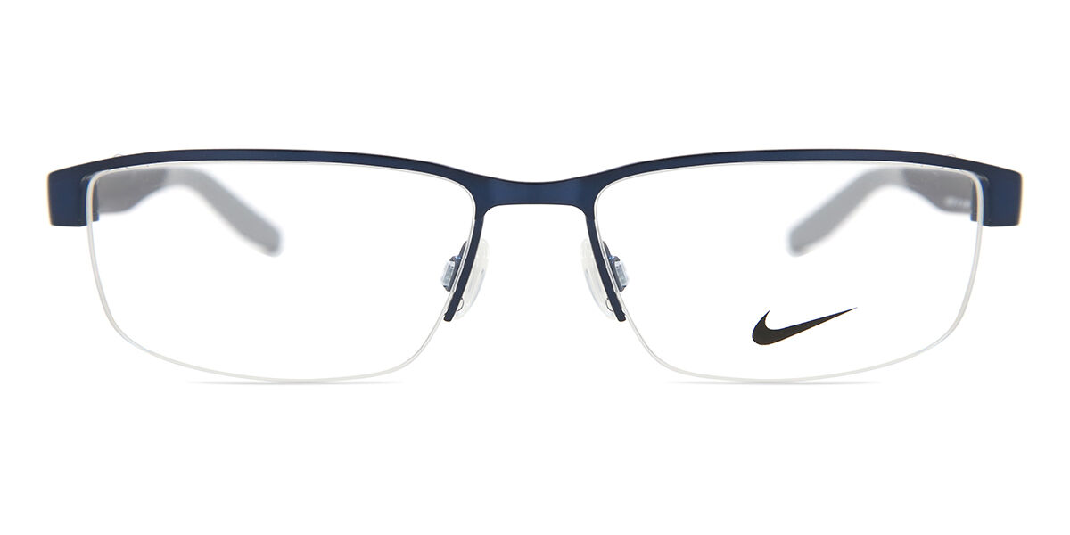 Nike 8138 405 Men's Glasses Blue Size 56 - Free Lenses - HSA/FSA Insurance - Blue Light Block Available