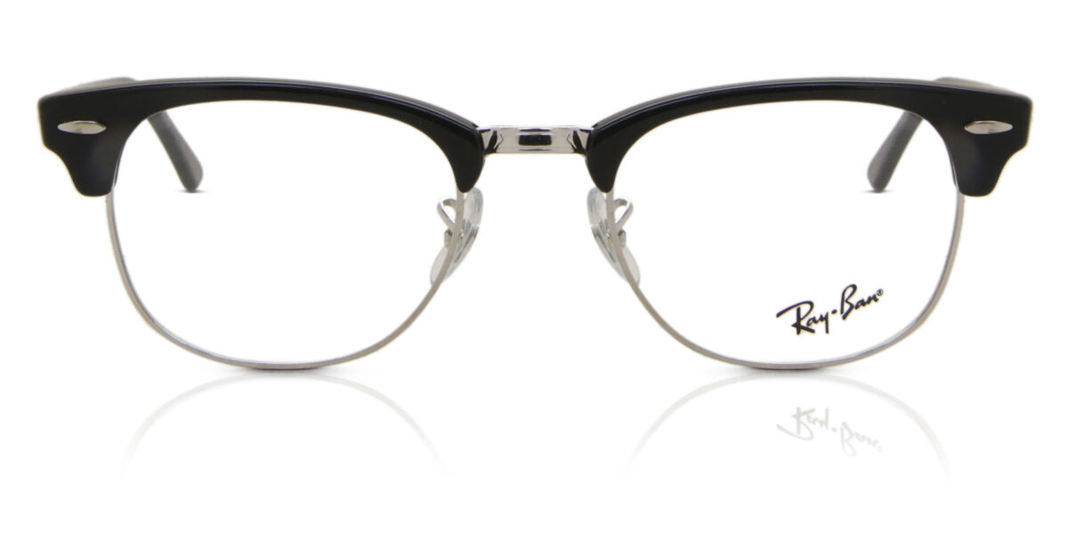 Ray-Ban RX5154 Clubmaster 2000 Men's Glasses Black Size 49 - HSA/FSA Insurance - Blue Light Block Available