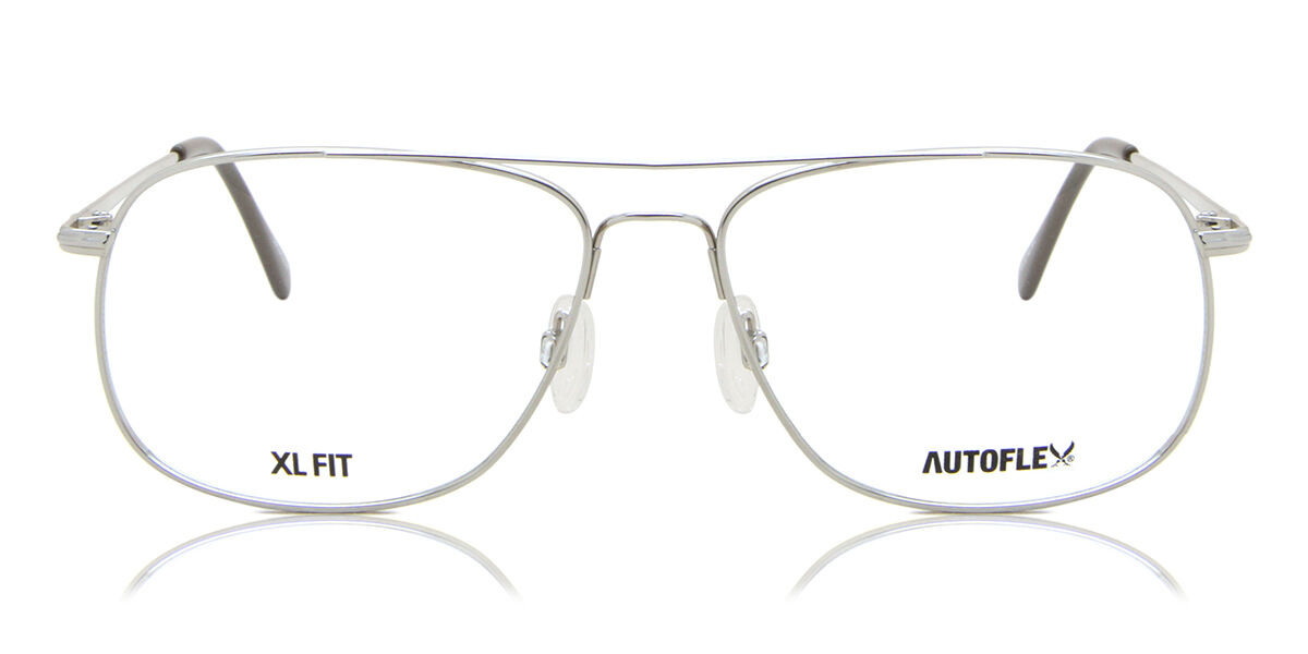 Flexon Autoflex 44 120 Men's Glasses Silver Size 59 - Free Lenses - HSA/FSA Insurance - Blue Light Block Available