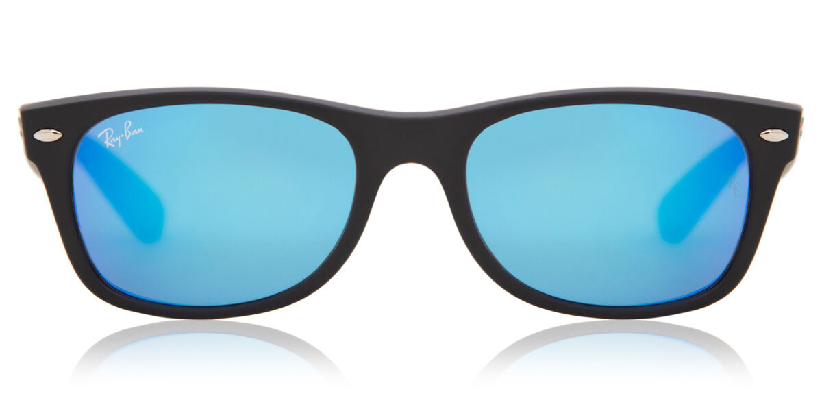 Ray-Ban RB2132 New Wayfarer Flash 622/17 Men's Sunglasses Black Size 52