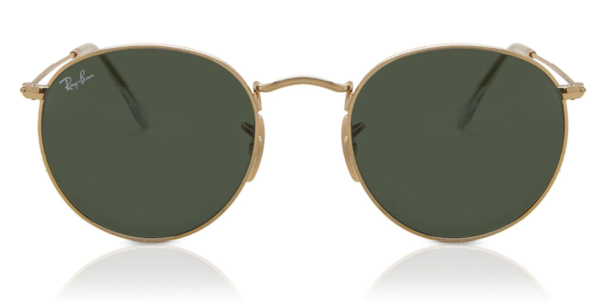 Ray-Ban RB3447 Round Metal 001 Men's Sunglasses Gold Size 50